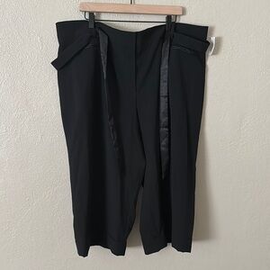 Cato Plus Size Women’s Capri Length Wide Leg Dress Pant, 26W, Black
